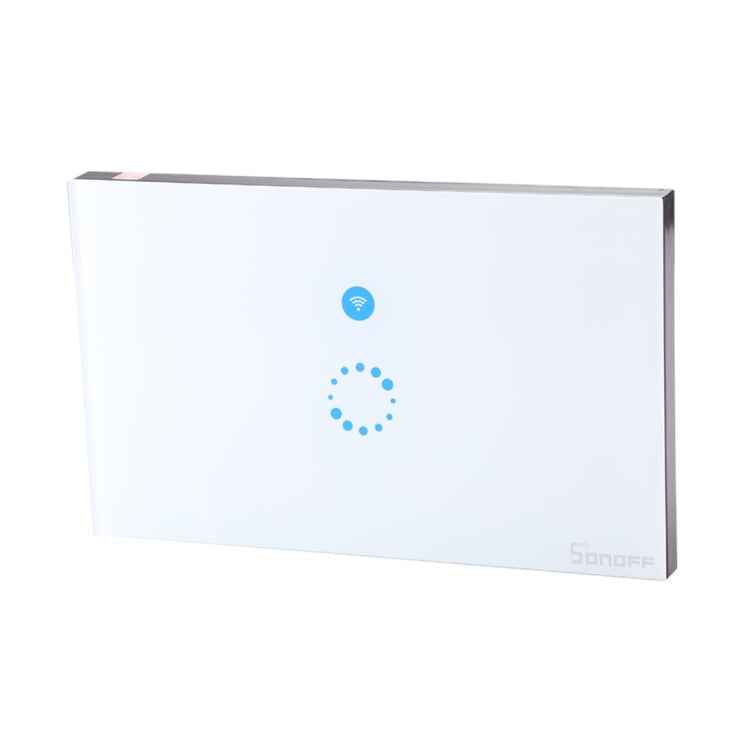 Sonoff  Touch 120mm 1 Gang Tempered Glass Panel Wall Switch Smart Home Light Touch Switch, Compatible with Alexa and Google Home, AC 90V-250V 400W 2A