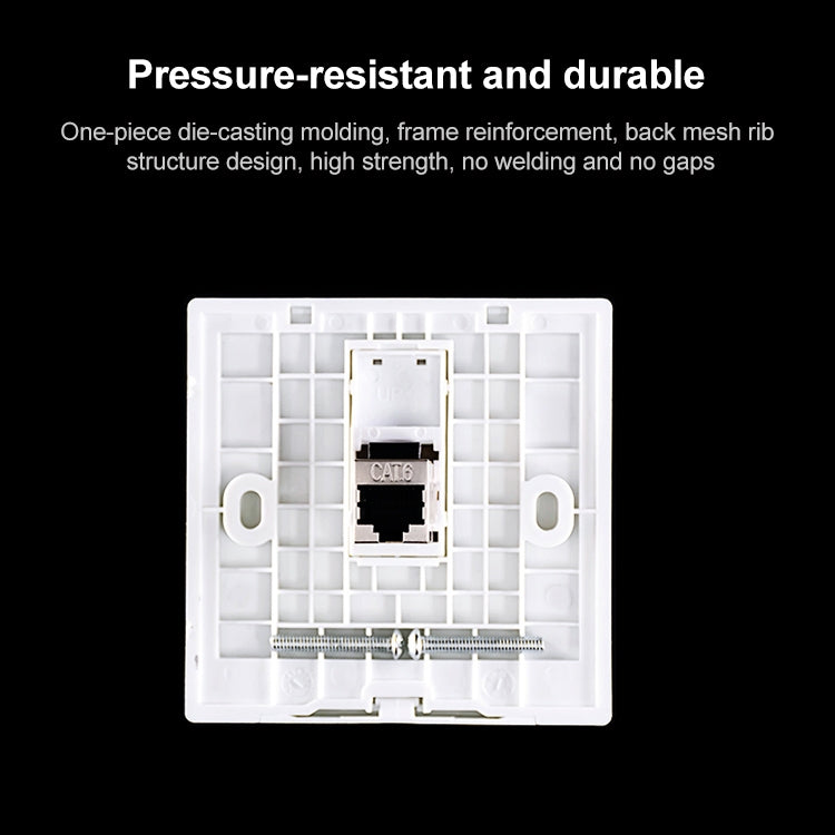 CAT.6 Shielded Pass-through Network Module, Single Port Panel + Shielded Pass-through, Single Port Panel+Shielded Pass-through