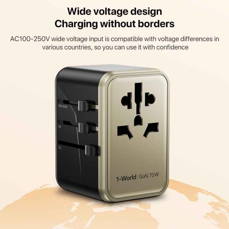 MOMAX 1-World UA8 PD 70W Fast Charger Power Adapter