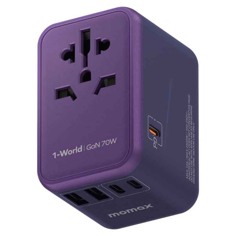 MOMAX 1-World UA8 PD 70W Fast Charger Power Adapter