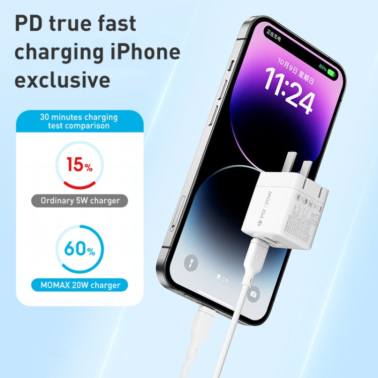 MOMAX UM36 PD 20W USB-C / Type-C + USB Fast Charger Power Adapter, CN Plug
