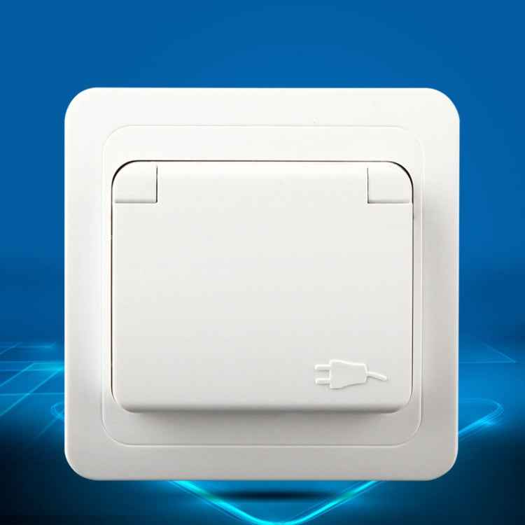 Ceramic Power Waterproof Socket with Cover, EU Plug