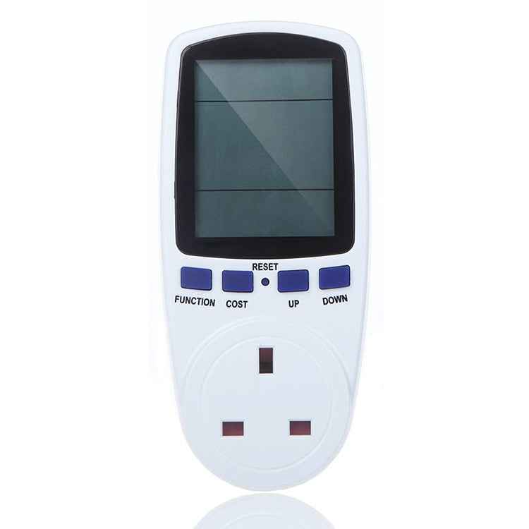AC 230-250V 50Hz Max 13A LCD Display Energy Meter Watt Volt Voltage Power Analyzer Automatic Electricity Monitor Analyzer Power, UK Plug