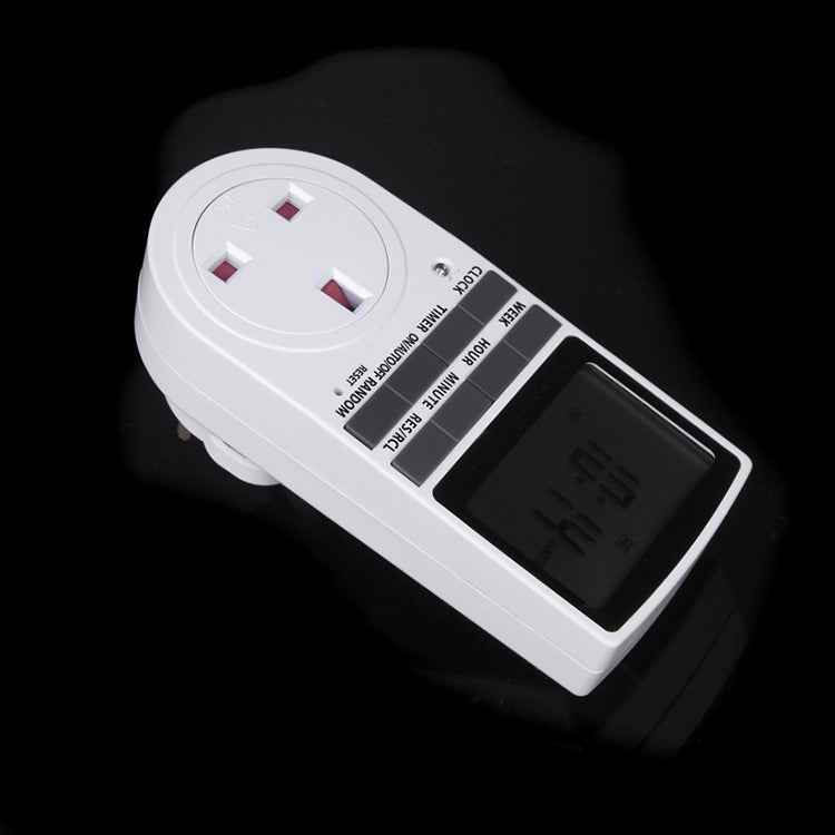 AC 230V Smart Home Plug-in LCD Display Clock Summer Time Function 12/24 Hours Changeable Timer Switch Socket, UK Plug