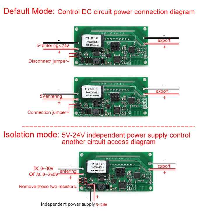 Sonoff SV 10A Single Channel WiFi Wireless Remote Timing Smart Switch Relay Module Works with Alexa and Google Home, Support iOS and Android, DC 5V-24V