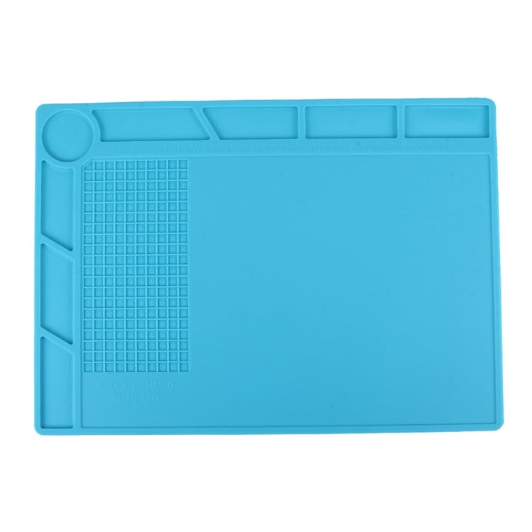 Maintenance Platform High Temperature Heat-resistant Repair Insulation Pad Silicone Mats with Screws Position, Size: 35cm x 25cm, 35cm x 25cm Blue, 35cm x 25cm Black