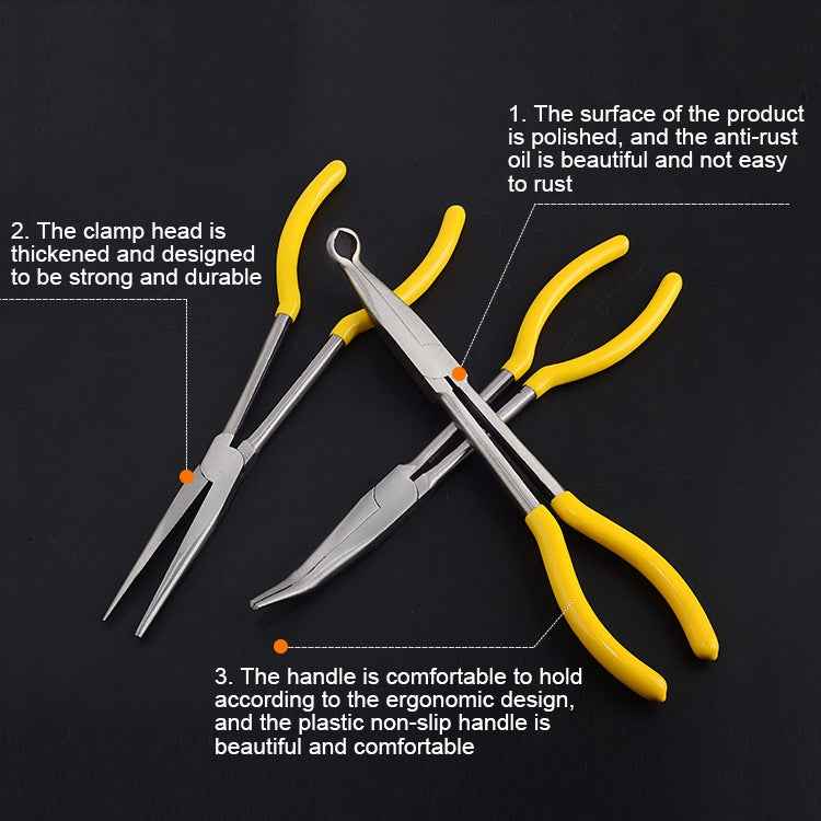11 Inch Multi-function 45 Degree Bending Needle-nosed Pliers Hand Tool