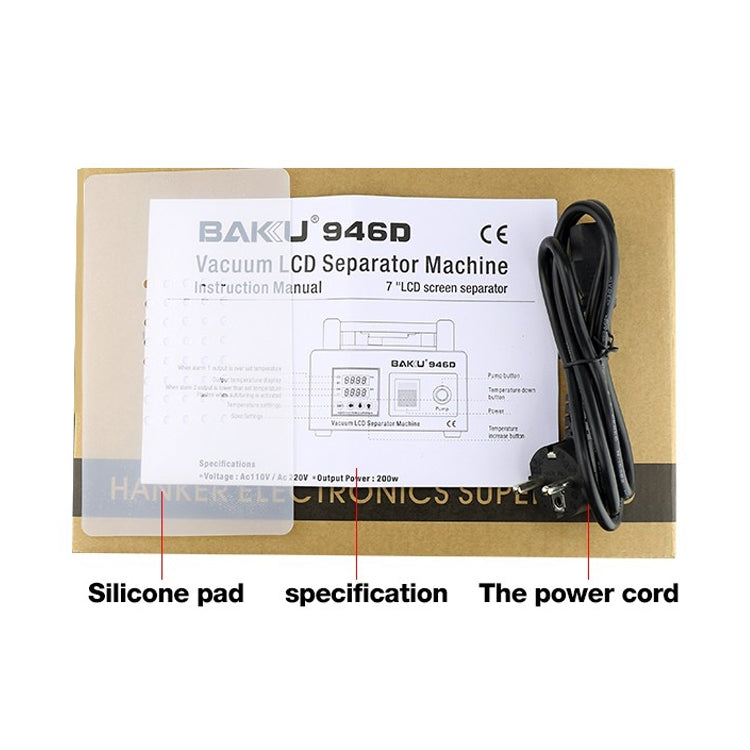 BAKU BK-946D 200W Vacuum LCD Touch Panel Separator Machine, AC 110V, BK-946D 200W 110V