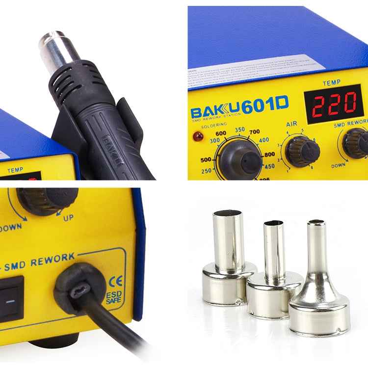 BAKU BK-601D AC 110V LED Display 2 in 1 Hot Air Gun Soldering Iron Soldering Station