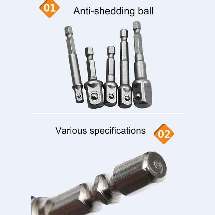 8 PCS/Set Socket Bit Extension Bar Hex Shank Adapter Drill Nut Driver Power Drill Bit, 1/4(65/50/30/25mm), 3/8(65/50mm), 1/2(73/50mm)