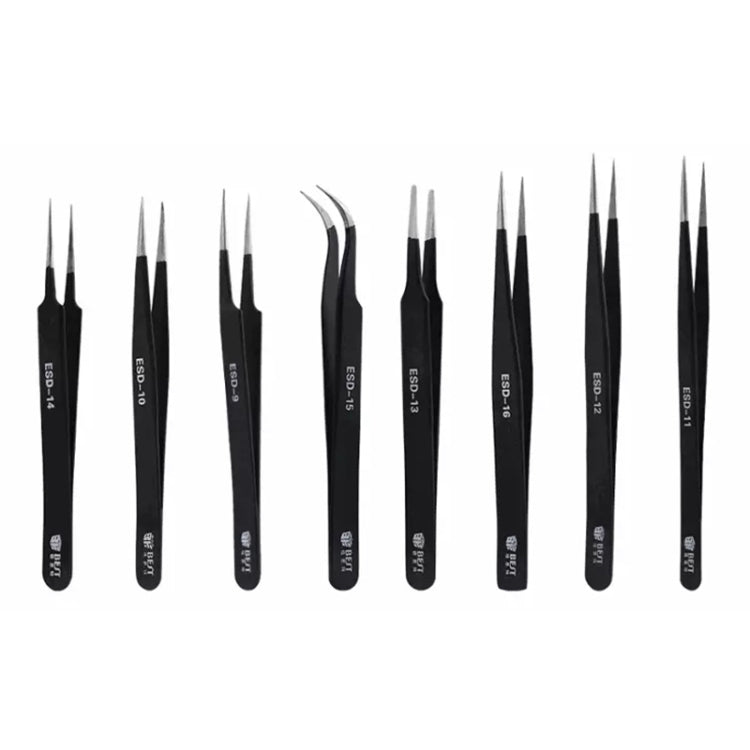 BEST BST-15 Precision Anti-static ESD Stainless Steel Tweezers, BST-15