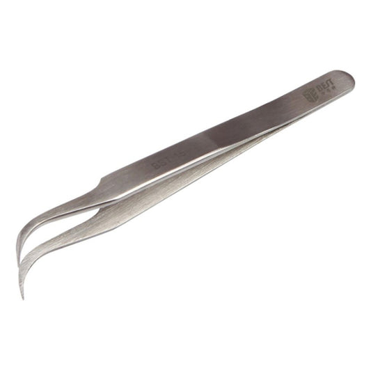 BEST BST-15L Brushed stainless steel tweezers, BST-15L