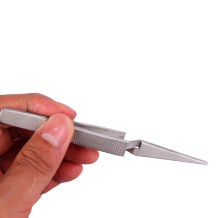 BEST BST-F12.5  Stainless Steel Self Closed Straight Laboratory Tweezers, BST-F12.5