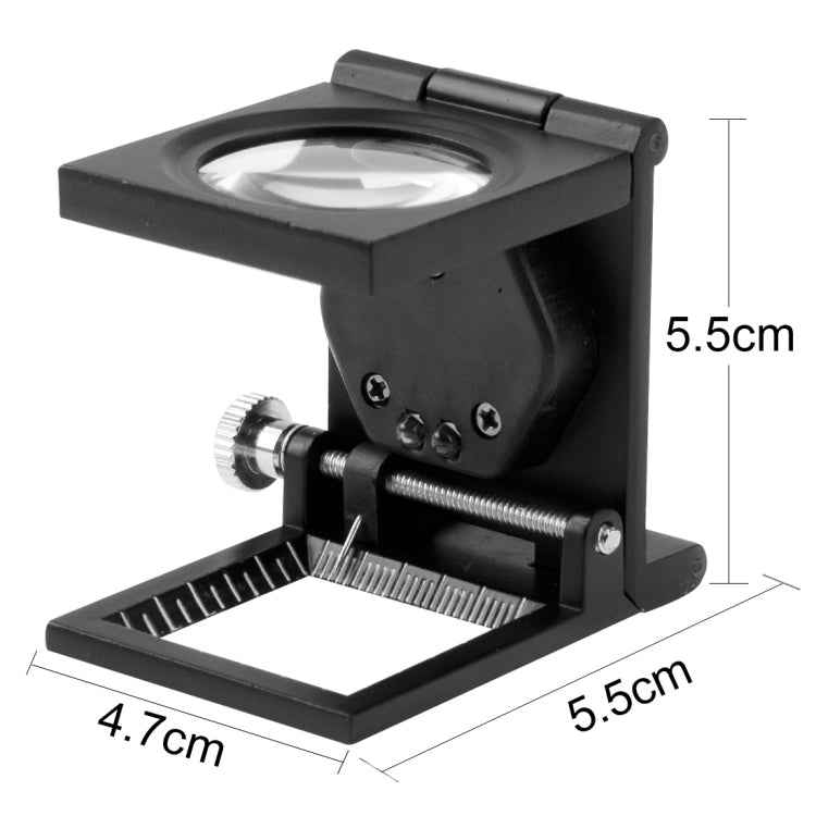 Mini Desk Style 10x Magnification Loupe Metal Antique Magnifier