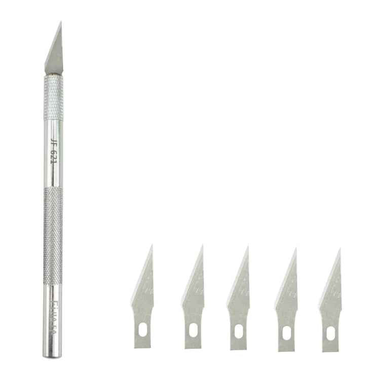 JIAFA JF-621 Metal Carving Knife Professional Mobile Phone Repair Tool with 6 Blades