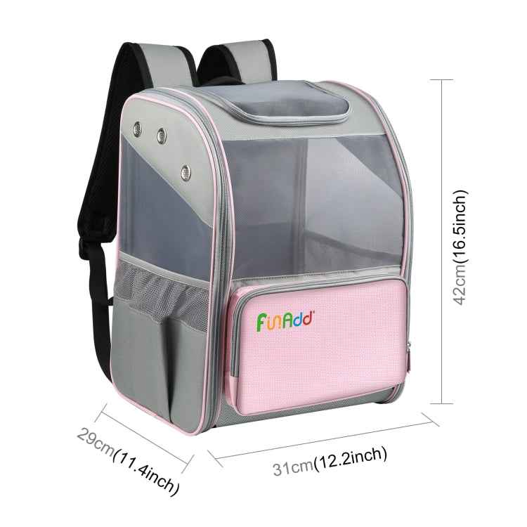 FUNADD Fold Breathable Pet Backpack Outdoor Shoulders Cat Bag