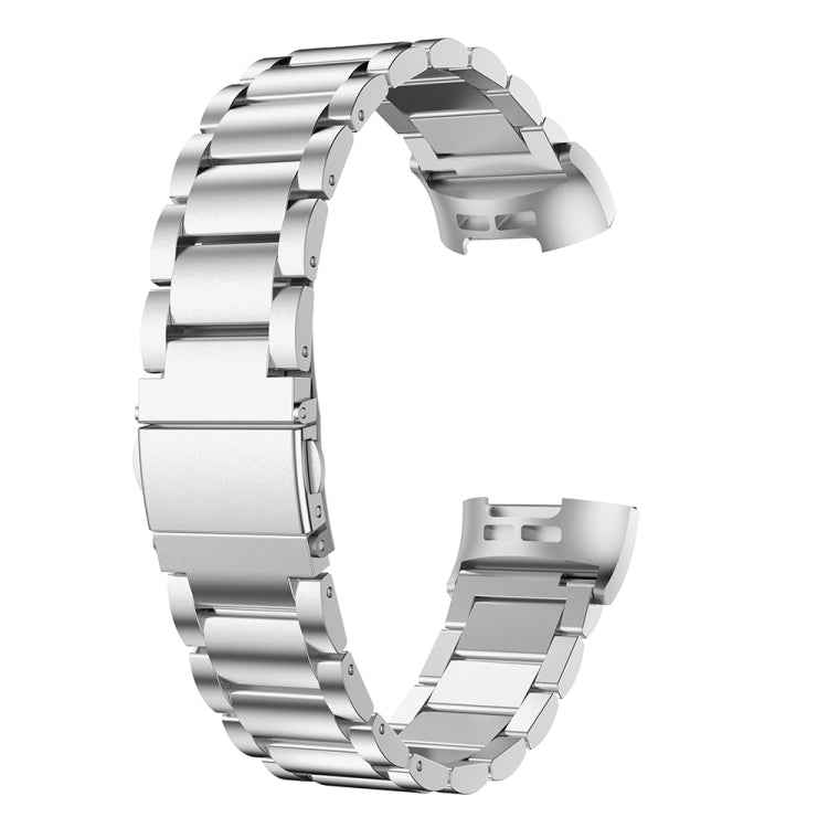 Three Beads Slingshot Buckle Solid Stainless Steel Watch Band for Fitbit Charge 4