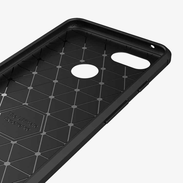 Brushed Texture Carbon Fiber Shockproof TPU Case for Google Pixel 3