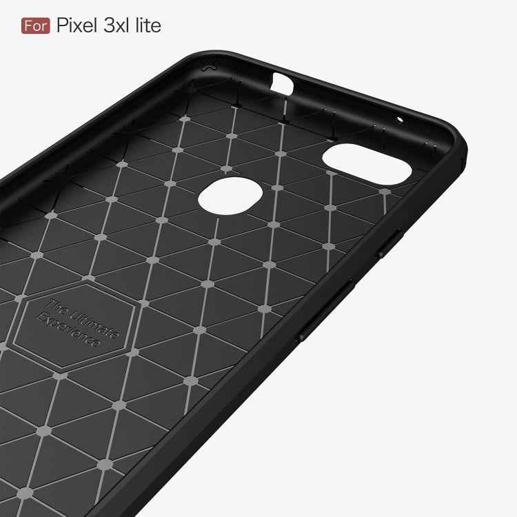 Brushed Texture Carbon Fiber Shockproof TPU Case for Google Pixel 3XL Lite
