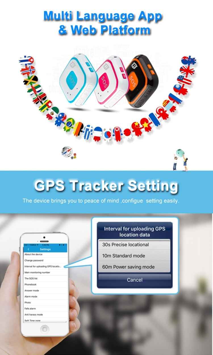 REACHFAR V28 Necklace Style GSM Mini LBS WiFi AGPS Tracker SOS Communicator