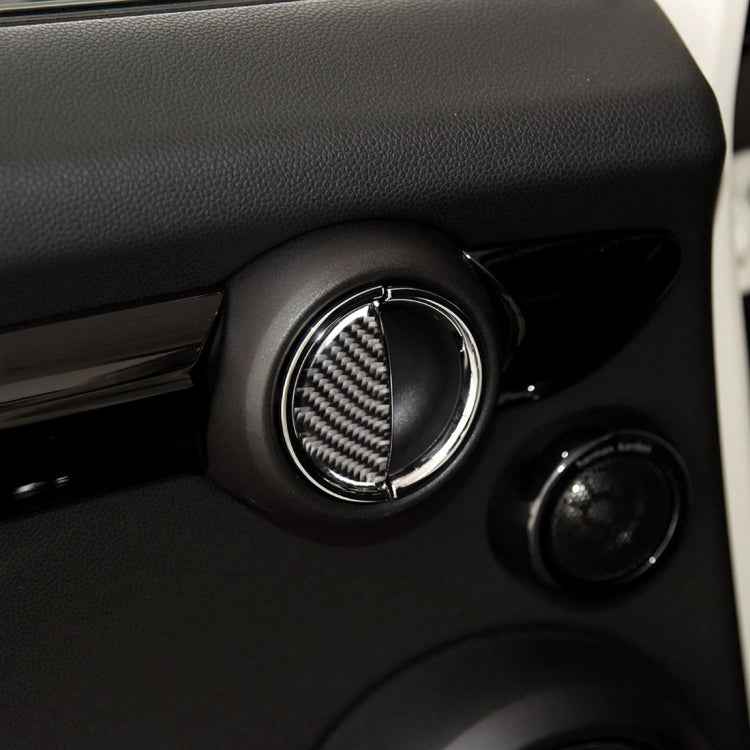2 PCS R / F Universal Car Door Handle Carbon Fiber Decorative Sticker for BMW Mini R55 / R56 / R60 / R61 / F55 / F54 / F60