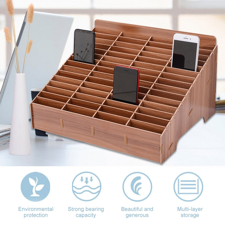 Wooden Multi-cell Mobile Phone Film Stand Desktop Display Rack, 30 Grids, Size: 31.5x23.5x18.5cm, 30 Grids, Green, 30 Grids, Black, 30 Grids, Pink
