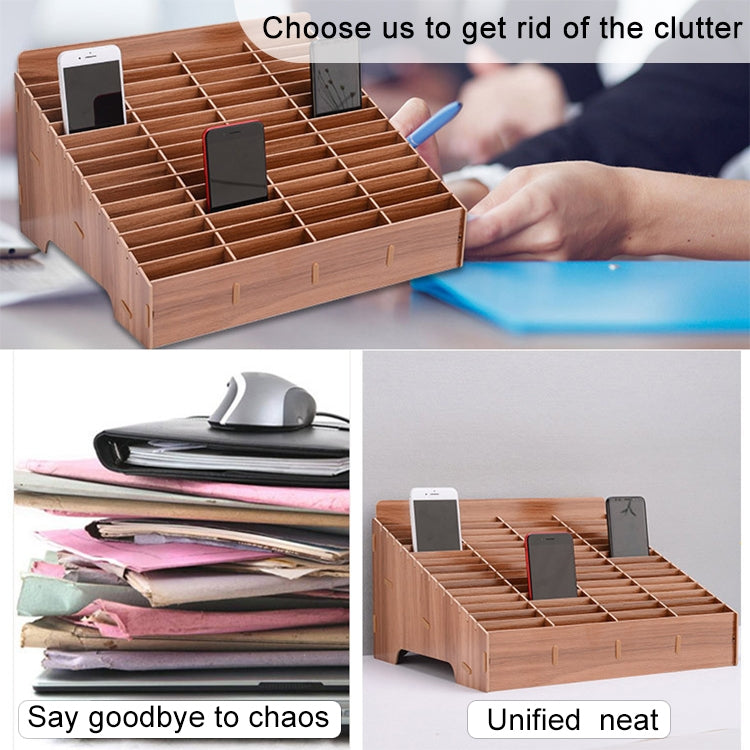 Wooden Multi-cell Mobile Phone Film Stand Desktop Display Rack, 30 Grids, Size: 31.5x23.5x18.5cm, 30 Grids, Green, 30 Grids, Black, 30 Grids, Pink