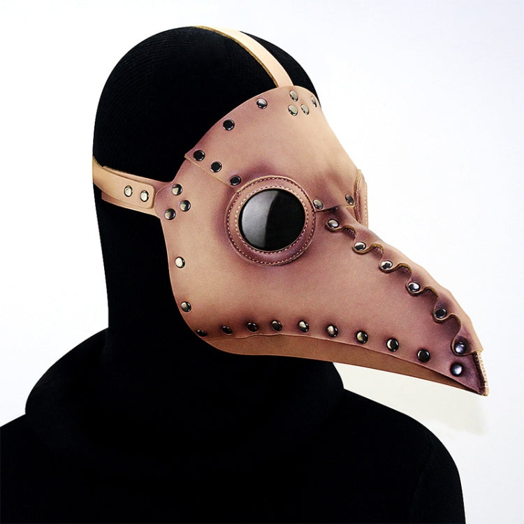 HG65005 Halloween Dress Up Props Rivets Beak Shape Mask, Rivets Brown, Rivets Black, Rivets White