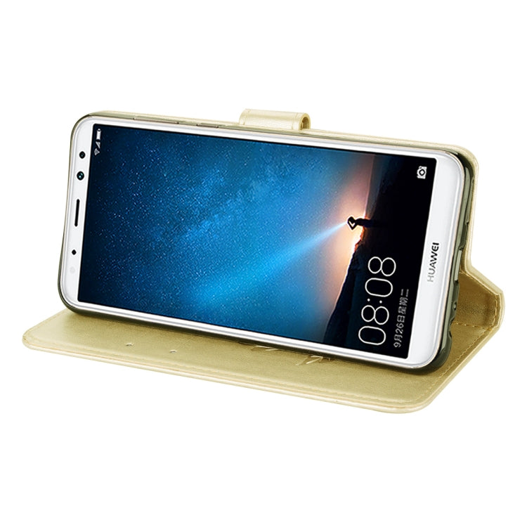 For Huawei Mate 10 Lite Rose Embossed Horizontal Flip Environmental PU Leather Case with Holder & Card Slots & Wallet