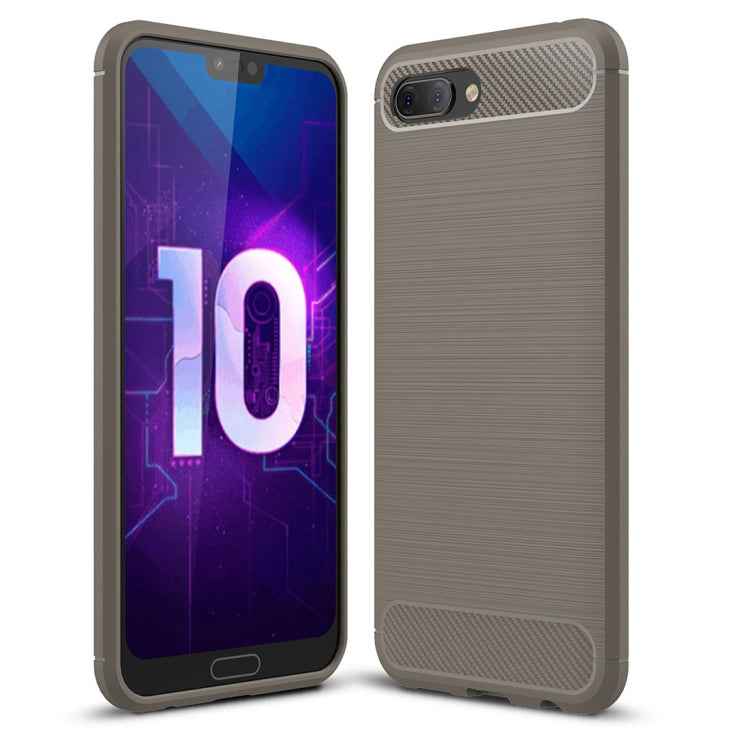 Brushed Texture Carbon Fiber Shockproof TPU Case for Huawei Honor 10