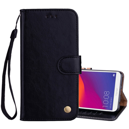 Business Style Oil Wax Texture Horizontal Flip Leather Case for Huawei Honor 7C / Enjoy 8 / Y7 (2018) / Y7 Prime (2018) / Nova 2 Lite, with Holder & Card Slots & Wallet, For Huawei Honor 7C, For Honor 7C / Y7 Prime (2018)                               ...