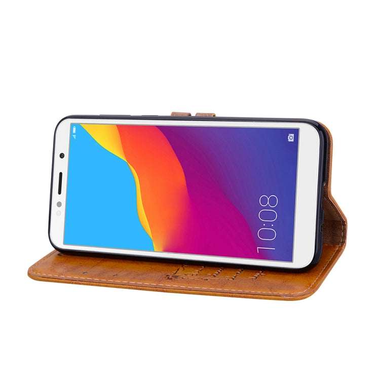 Business Style Oil Wax Texture Horizontal Flip Leather Case for Huawei Y5 (2018) / Y5 Prime (2018) / Honor 7A (Russian Version), with Holder & Card Slots & Wallet