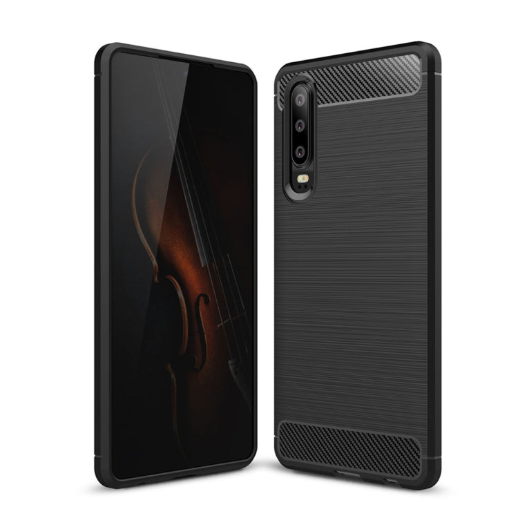 Brushed Texture Carbon Fiber Shockproof TPU Case for Huawei P30