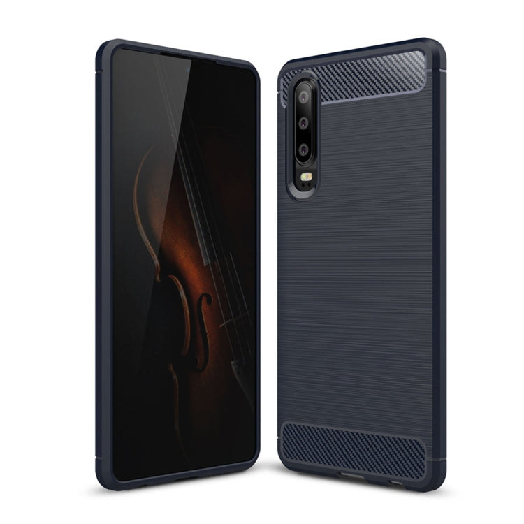 Brushed Texture Carbon Fiber Shockproof TPU Case for Huawei P30