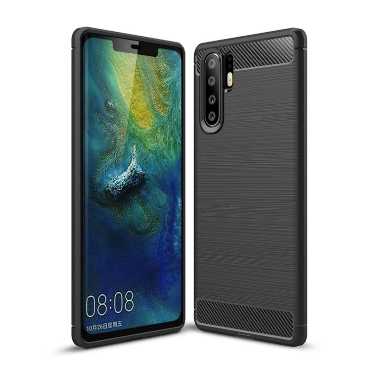 Brushed Texture Carbon Fiber Shockproof TPU Case for Huawei P30 Pro