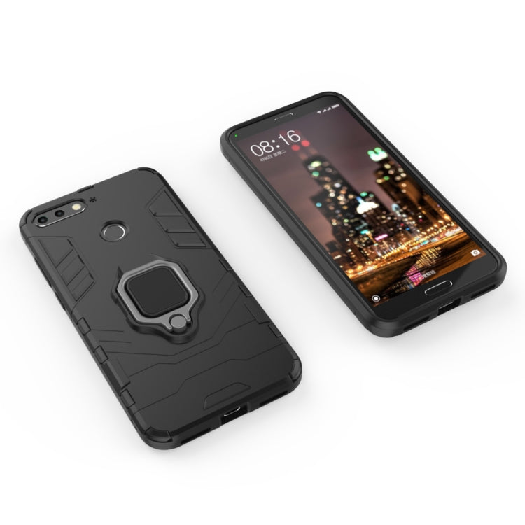 PC + TPU Shockproof Protective Case for Huawei Honor 7A, with Magnetic Ring Holder, For Huawei Honor 7A