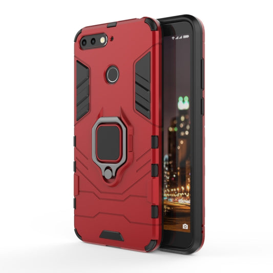 PC + TPU Shockproof Protective Case for Huawei Honor 7A, with Magnetic Ring Holder, For Huawei Honor 7A