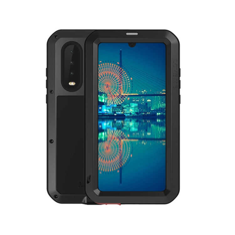 LOVE MEI Powerful Dustproof Shockproof Splashproof Metal + Silicone Combination Case for Huawei P30
