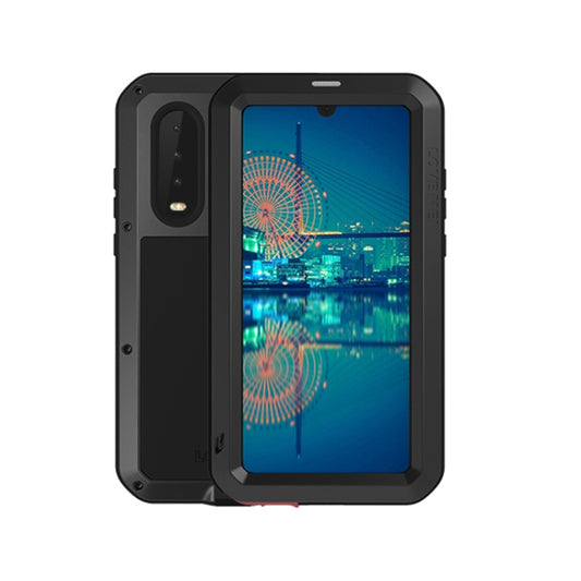 LOVE MEI Powerful Dustproof Shockproof Splashproof Metal + Silicone Combination Case for Huawei P30