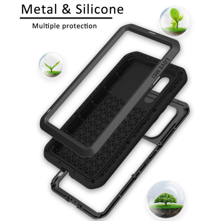LOVE MEI Powerful Dustproof Shockproof Splashproof Metal + Silicone Combination Case for Huawei P30 Pro