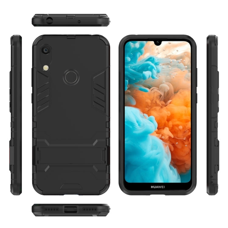 Shockproof PC + TPU Case for Huawei Y6 (2019), with Holder, For Huawei  Y6 (2019), For Huawei Y6 (2019)