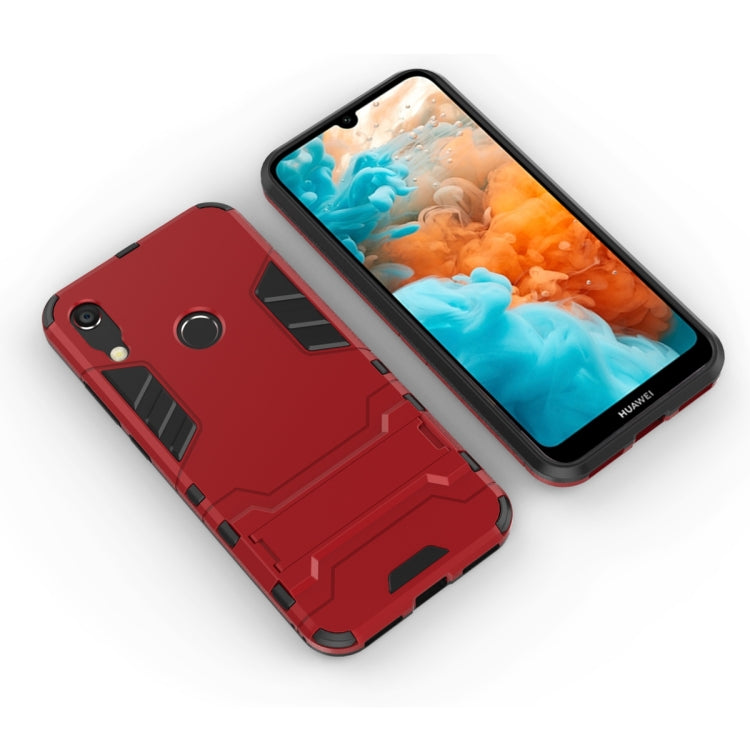 Shockproof PC + TPU Case for Huawei Y6 (2019), with Holder