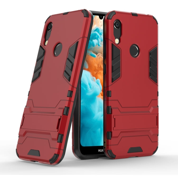 Shockproof PC + TPU Case for Huawei Y6 (2019), with Holder
