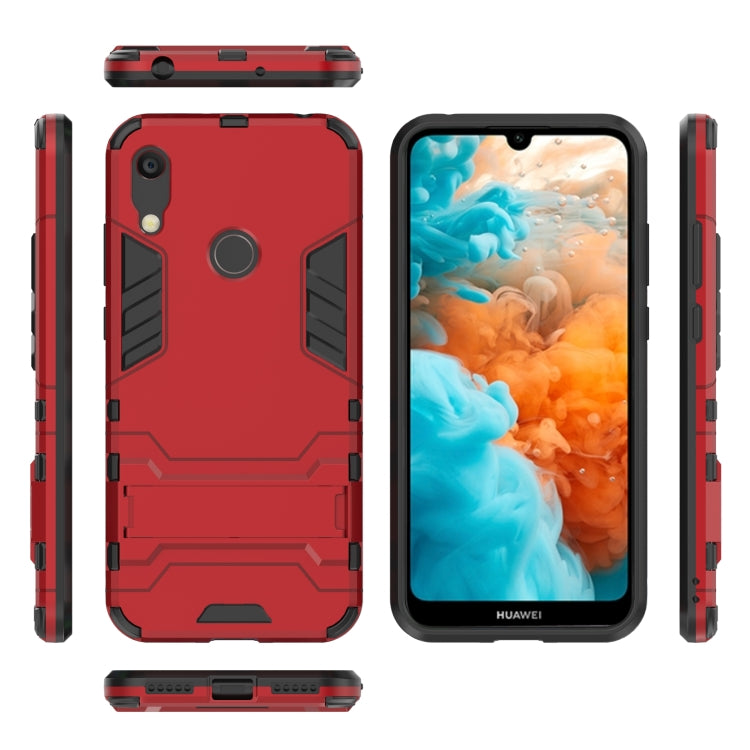 Shockproof PC + TPU Case for Huawei Y6 (2019), with Holder