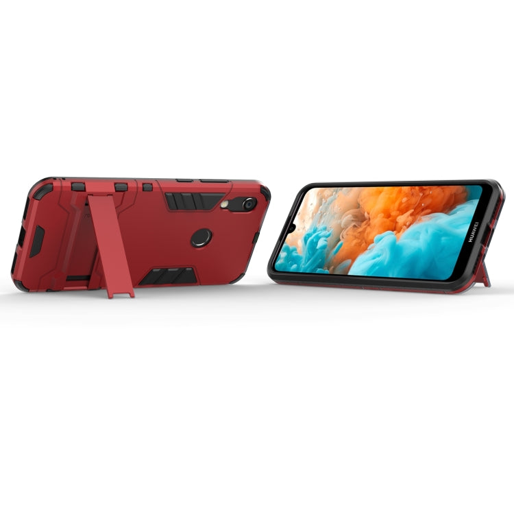 Shockproof PC + TPU Case for Huawei Y6 (2019), with Holder