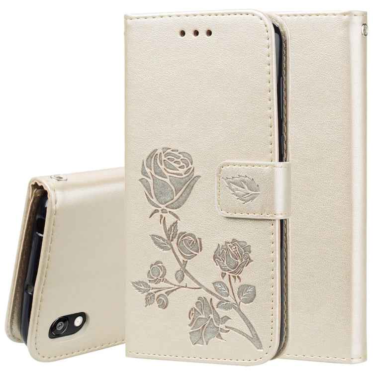 Rose Embossed Horizontal Flip PU Leather Case for Huawei Honor 8S / Y5 (2019), with Holder & Card Slots & Wallet