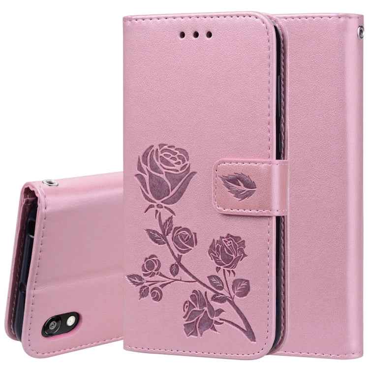 Rose Embossed Horizontal Flip PU Leather Case for Huawei Honor 8S / Y5 (2019), with Holder & Card Slots & Wallet