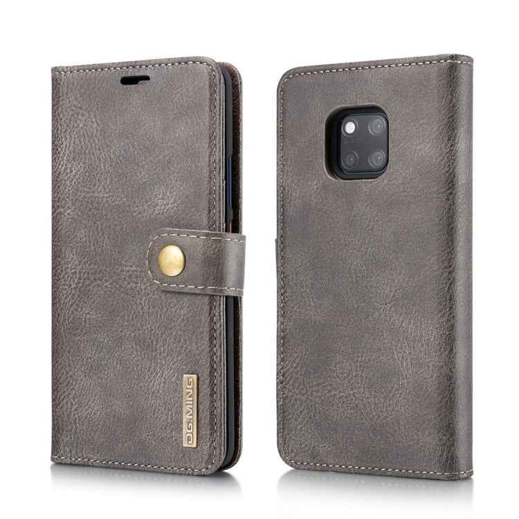 DG.MING Crazy Horse Texture Flip Detachable Magnetic Leather Case for Huawei Mate 20 Pro, with Holder & Card Slots & Wallet