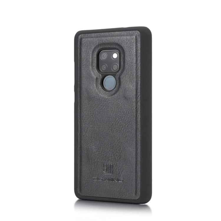 DG.MING Crazy Horse Texture Flip Detachable Magnetic Leather Case for Huawei Mate 20, with Holder & Card Slots & Wallet
