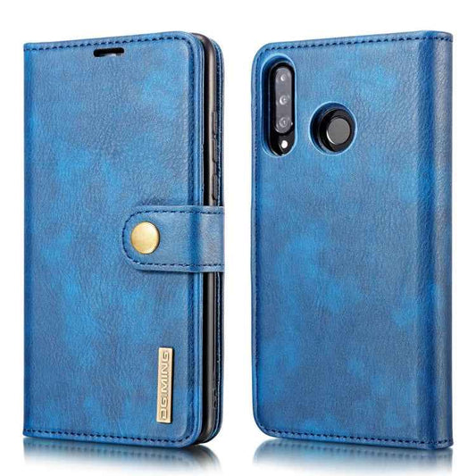 DG.MING Crazy Horse Texture Flip Detachable Magnetic Leather Case for Huawei P30 Lite, with Holder & Card Slots & Wallet